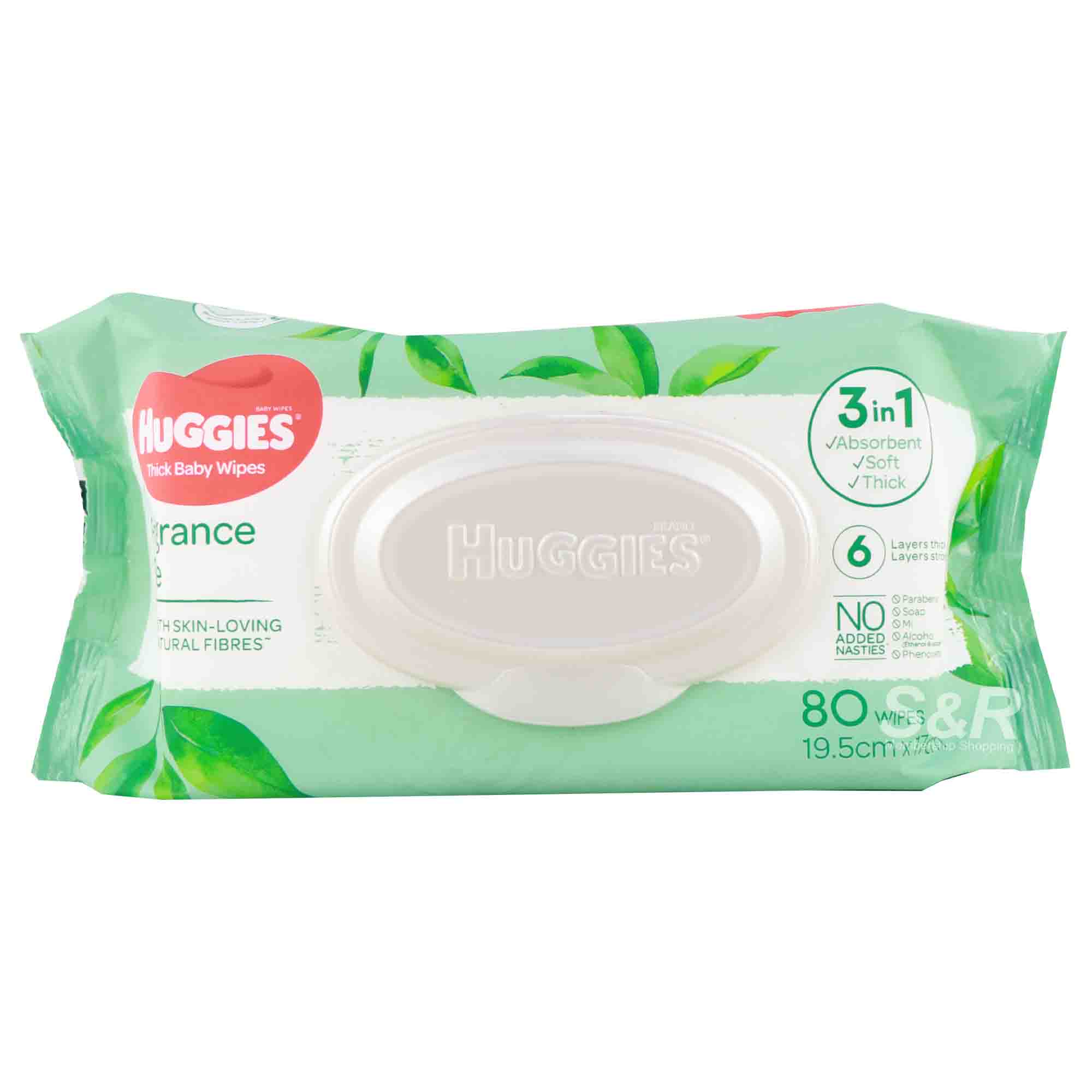 Huggies Fragrance-Free Baby Wipes 80 wipes
